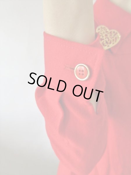 画像10: 【ヴィンテージムード満点*】インパクトレッドのワンピース (10)