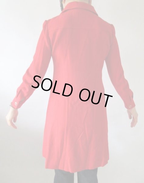 画像8: 【ヴィンテージムード満点*】インパクトレッドのワンピース (8)