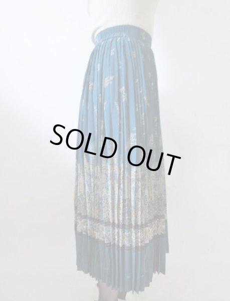 画像5: 【アールヌーボーな雰囲気が素敵*】Dead stock*フラワープリーツスカート (5)