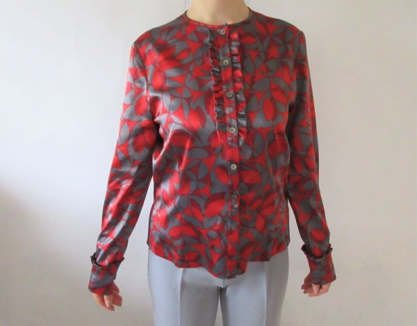 画像4: HANAEMORIのヴィンテージ*フリルデザインブラウス (4)