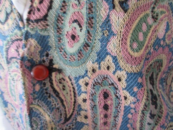 画像3: 【ゆったりsize*】ペイズリー柄ベスト (3)