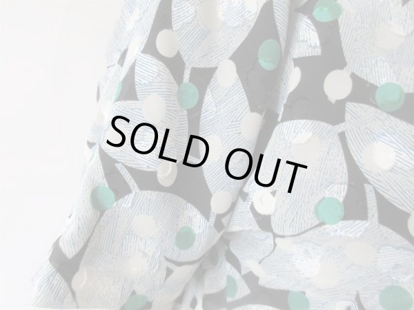 画像9: 【ピエールカルダンのヴィンテージ*】葉っぱと水玉のワンピース  (9)