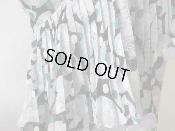 画像7: 【ピエールカルダンのヴィンテージ*】葉っぱと水玉のワンピース  (7)