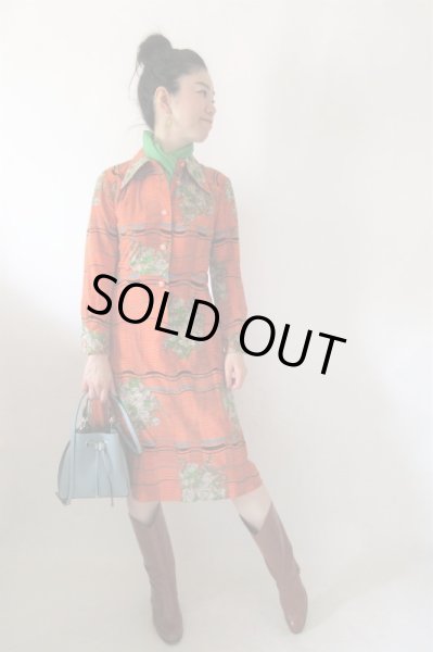 画像2: 【目立ってナンボ*】ボーダー&花柄のワンピース (2)