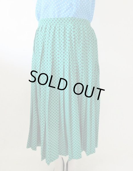 画像3: 【ネイビーの水玉*】ゆらりプリーツ水玉スカート (3)