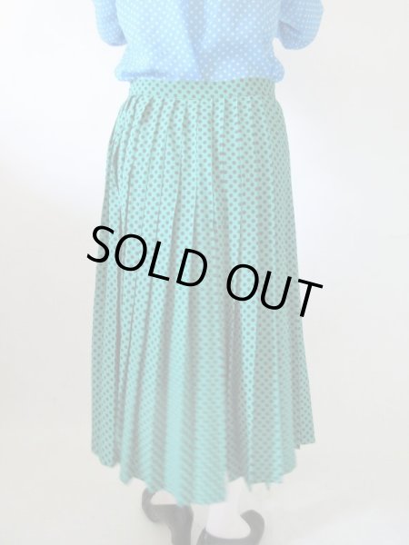 画像5: 【ネイビーの水玉*】ゆらりプリーツ水玉スカート (5)