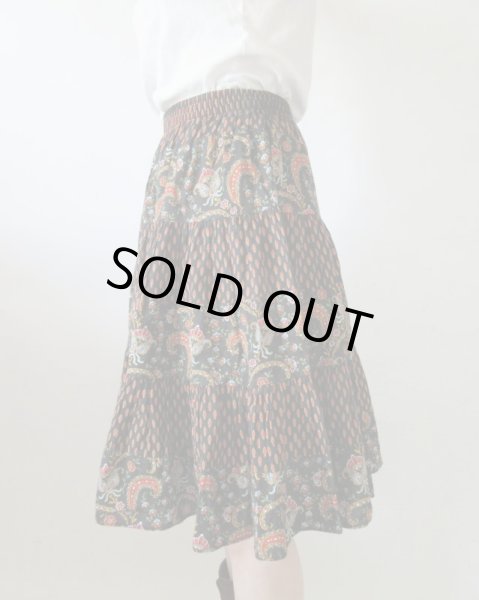 画像4: 【ドラマティックに履きこなす*】ウエストゴムのペイズリー柄スカート (4)
