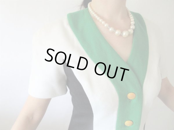 画像5: 【緑×紺×白の最強の組み合わせ*】USAvintageのワンピース (5)