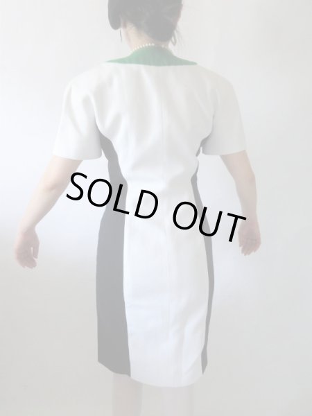 画像4: 【緑×紺×白の最強の組み合わせ*】USAvintageのワンピース (4)