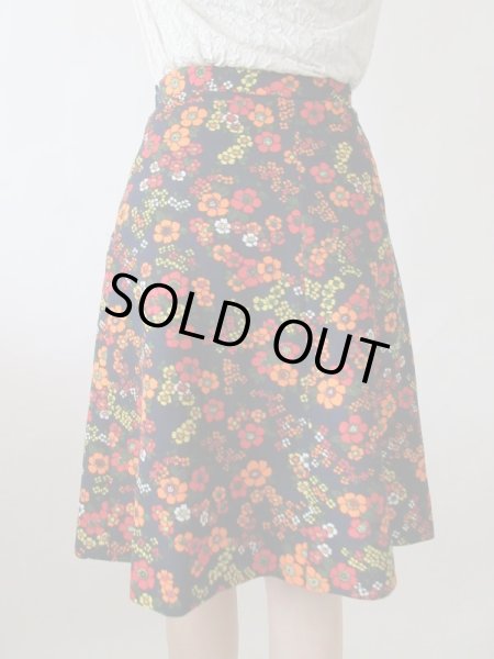 画像5: 【オシャレの楽しさ炸裂*】レトロフラワースカート (5)