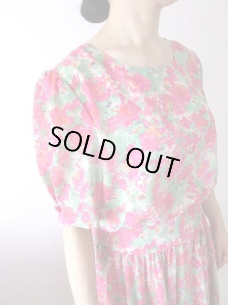 画像8: 【ネックレスと2点セット*】ドラマティックフラワーワンピース (8)