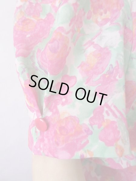 画像9: 【ネックレスと2点セット*】ドラマティックフラワーワンピース (9)