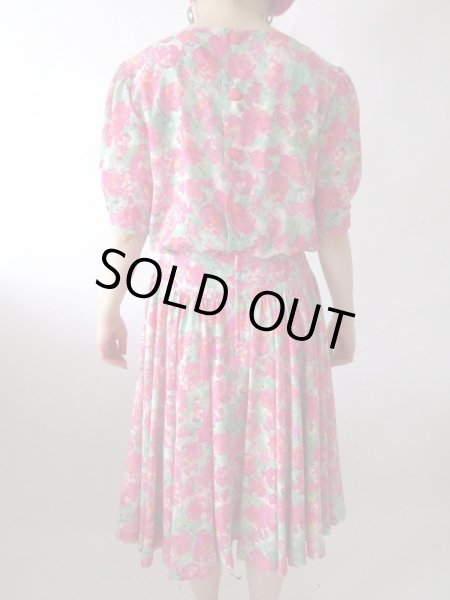 画像7: 【ネックレスと2点セット*】ドラマティックフラワーワンピース (7)