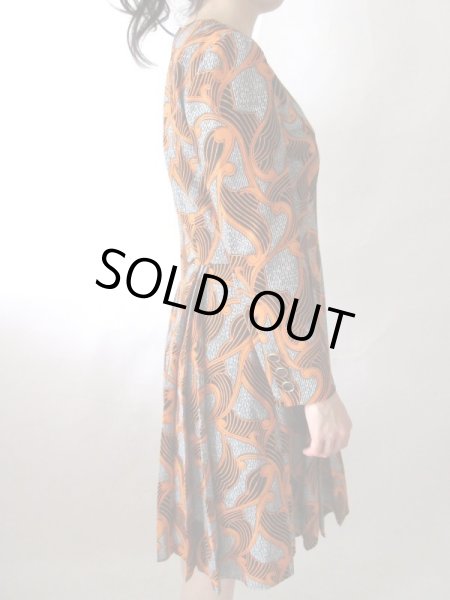 画像7: 【プリーツのデザインにも注目*】レトロデザインワンピ (7)