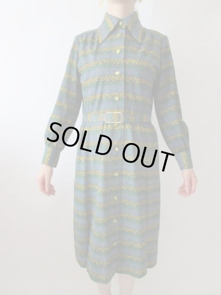 画像6: 【浮足立たないレトロ感*】お仕立て品*花柄ワンピース (6)