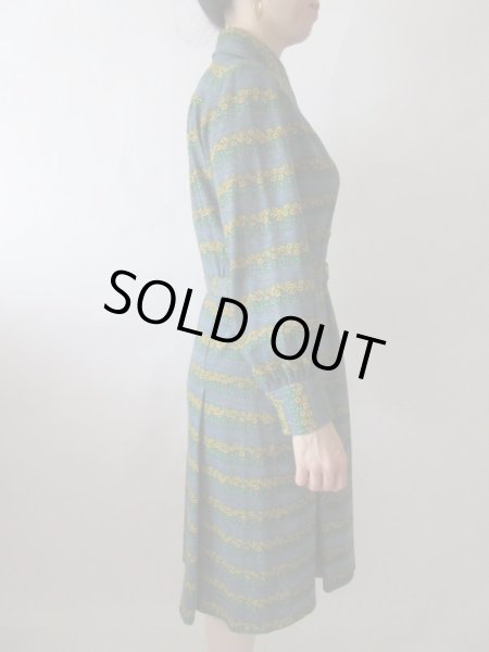 画像7: 【浮足立たないレトロ感*】お仕立て品*花柄ワンピース (7)