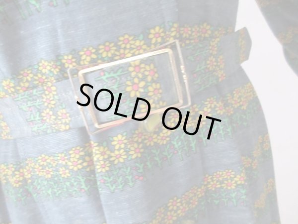 画像11: 【浮足立たないレトロ感*】お仕立て品*花柄ワンピース (11)