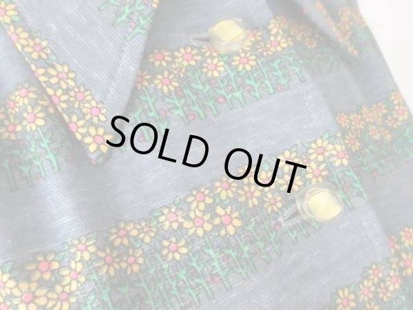 画像9: 【浮足立たないレトロ感*】お仕立て品*花柄ワンピース (9)