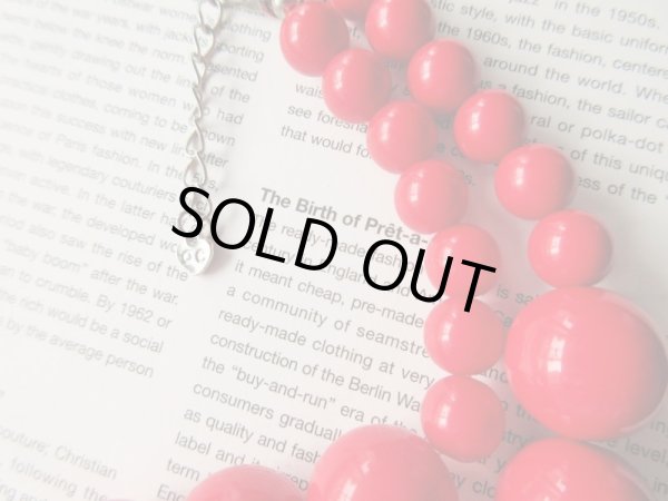 画像4: 【差し色に大活躍*】赤玉ネックレス (4)