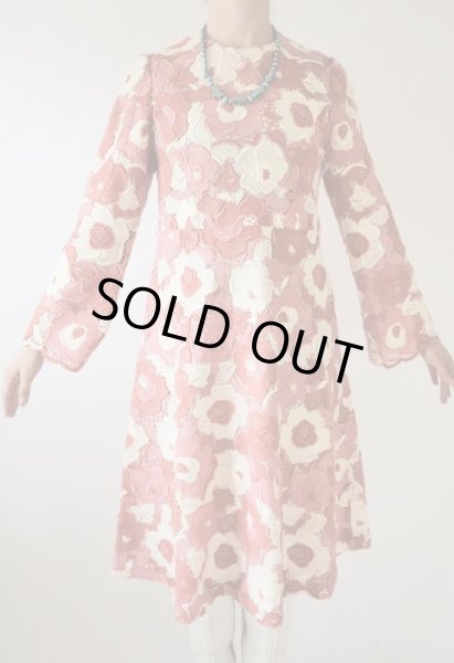 画像6: 【豪華1点モノはお呼ばれにも*】レースフラワーワンピース (6)