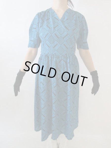 画像3: 【ショルダーにも注目*】お仕立て品の1点モノ*レトロデザインワンピ (3)