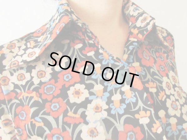 画像6: 【スッキリシルエット美人*】レトロフラワーワンピース (6)