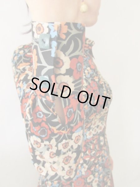 画像8: 【スッキリシルエット美人*】レトロフラワーワンピース (8)