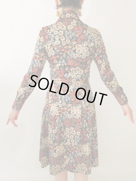 画像5: 【スッキリシルエット美人*】レトロフラワーワンピース (5)