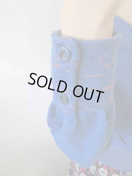 画像8: 【使える綺麗色ブルー】切り替えデザインニット (8)