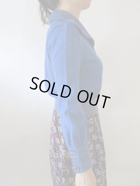 画像4: 【使える綺麗色ブルー】切り替えデザインニット (4)