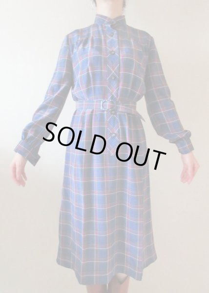 画像3: 【可愛い配色*】お仕立て品の1点モノ*レトロ格子柄ワンピ (3)