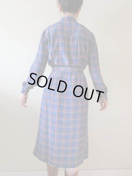 画像5: 【可愛い配色*】お仕立て品の1点モノ*レトロ格子柄ワンピ (5)