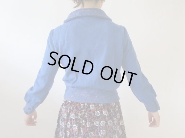 画像5: 【使える綺麗色ブルー】切り替えデザインニット (5)