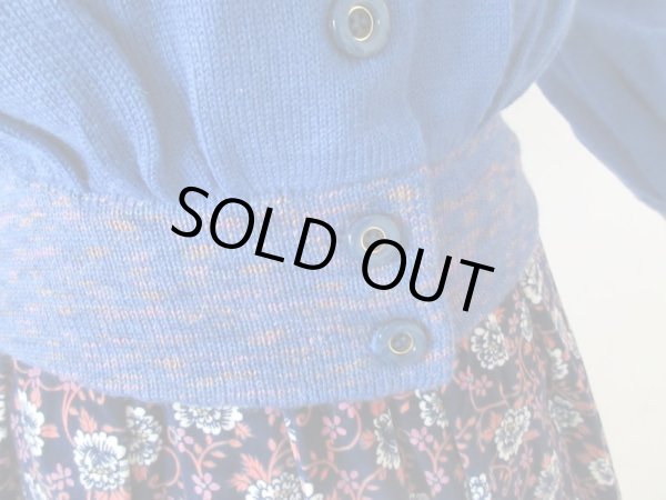 画像7: 【使える綺麗色ブルー】切り替えデザインニット (7)