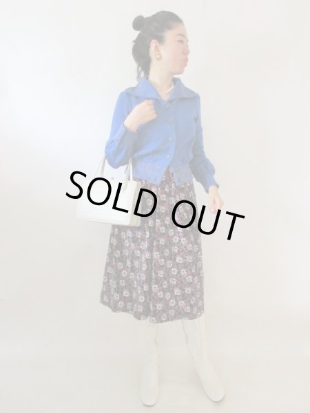 画像2: 【使える綺麗色ブルー】切り替えデザインニット (2)