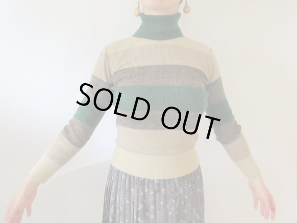 画像3: 【使える配色*】ボーダータートルニット (3)