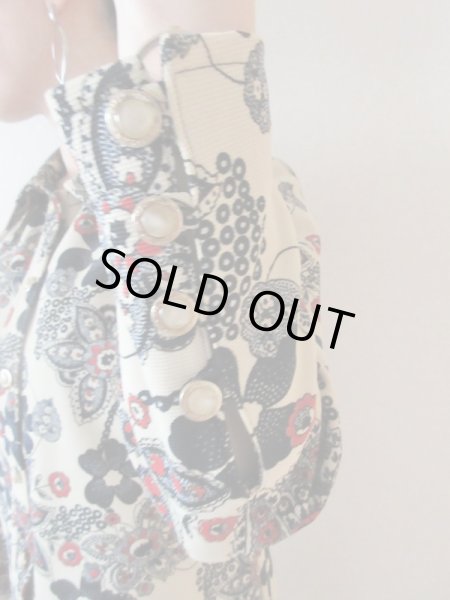 画像8: 【大人のトリコロール*】レトロフラワーワンピース (8)