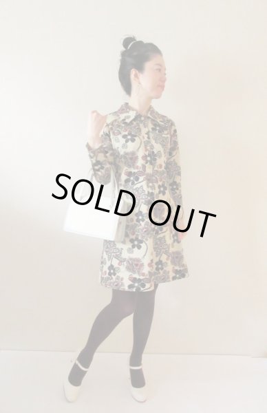 画像3: 【大人のトリコロール*】レトロフラワーワンピース (3)