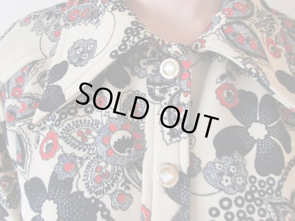 画像7: 【大人のトリコロール*】レトロフラワーワンピース (7)