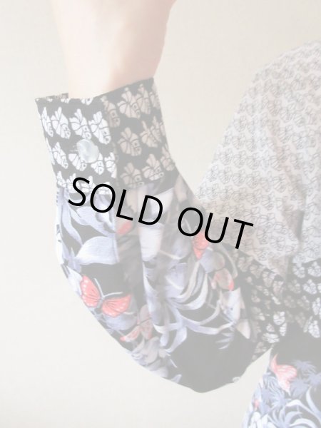 画像6: 【スカートと２点セット*】お花に蝶々が舞うシャツとスカート (6)