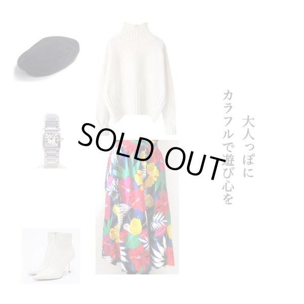 画像4: 【何と合わせようかワクワクします*】トロピカルフラワースカート (4)