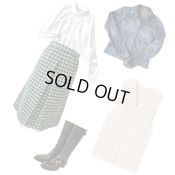 画像8: 【9コーデ掲載中*】レトロ配色スカート (8)