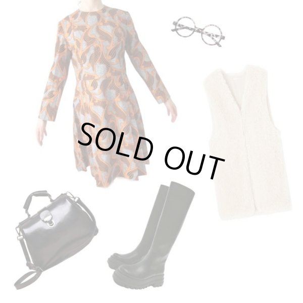 画像4: 【プリーツのデザインにも注目*】レトロデザインワンピ (4)