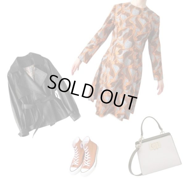 画像3: 【プリーツのデザインにも注目*】レトロデザインワンピ (3)