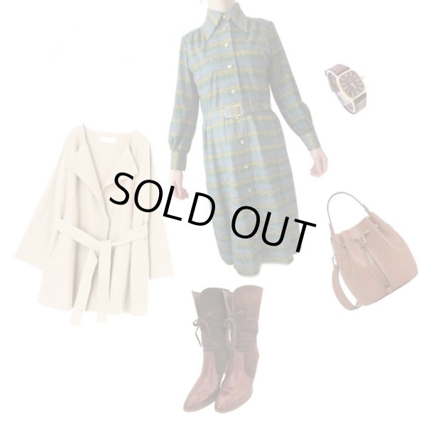 画像5: 【浮足立たないレトロ感*】お仕立て品*花柄ワンピース (5)