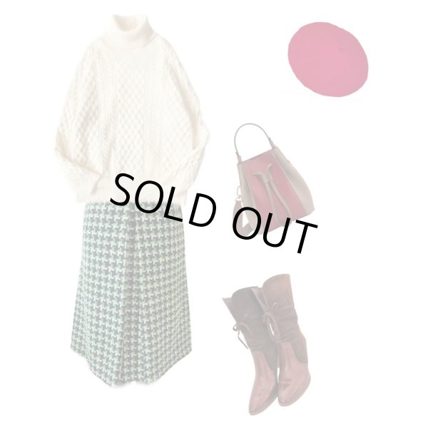 画像5: 【9コーデ掲載中*】レトロ配色スカート (5)