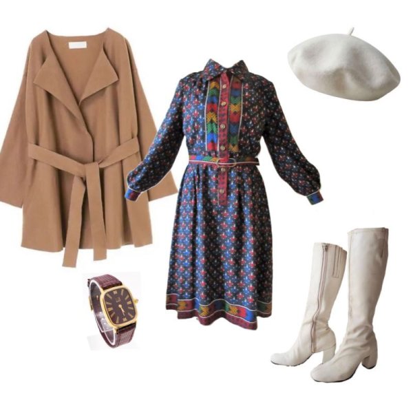 画像6: 【9コーデ掲載中*】ステッチ風デザインのワンピース (6)