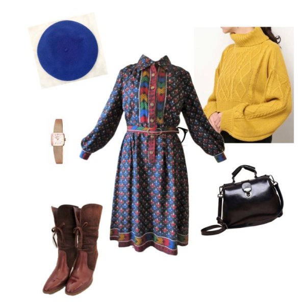 画像5: 【9コーデ掲載中*】ステッチ風デザインのワンピース (5)