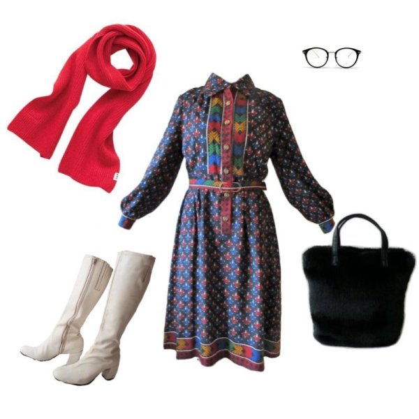 画像3: 【9コーデ掲載中*】ステッチ風デザインのワンピース (3)