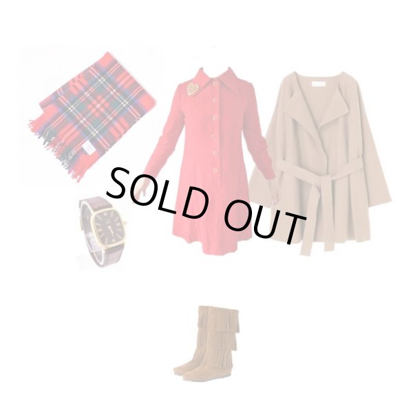 画像3: 【ヴィンテージムード満点*】インパクトレッドのワンピース (3)